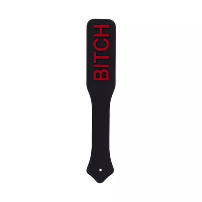 black silicone spanking board BITCH text