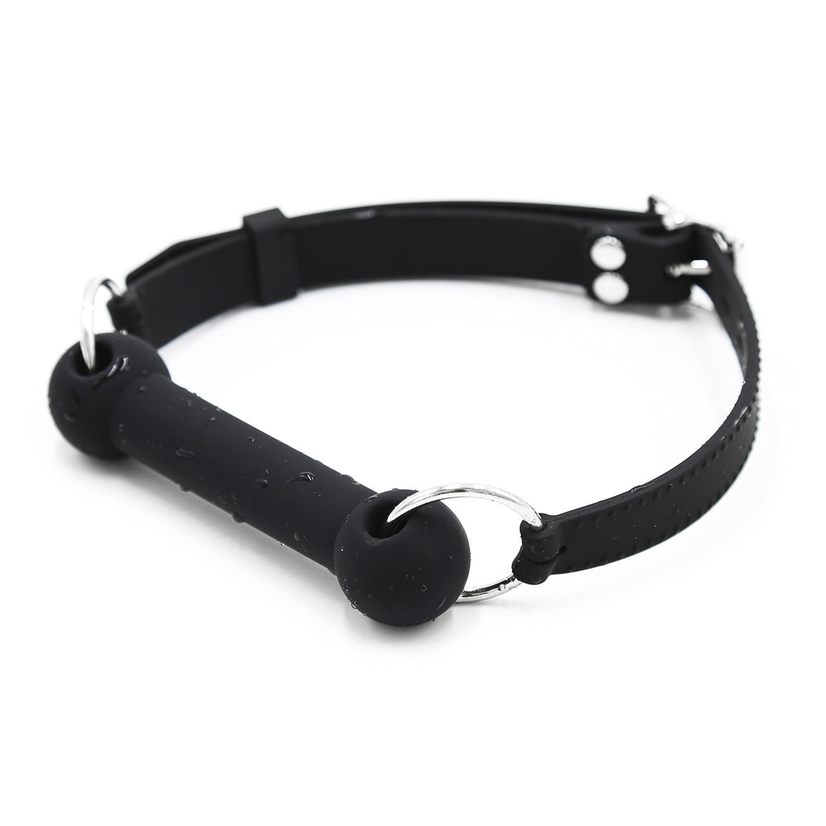 side view of bone-shaped silicone pet gag