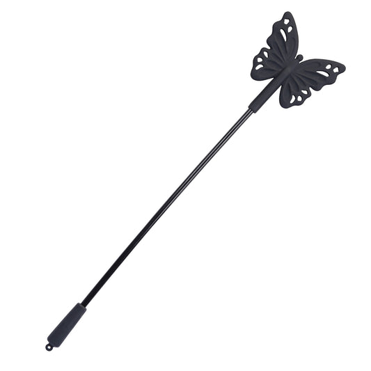 Black Butterfly Cutout Silicone Crop