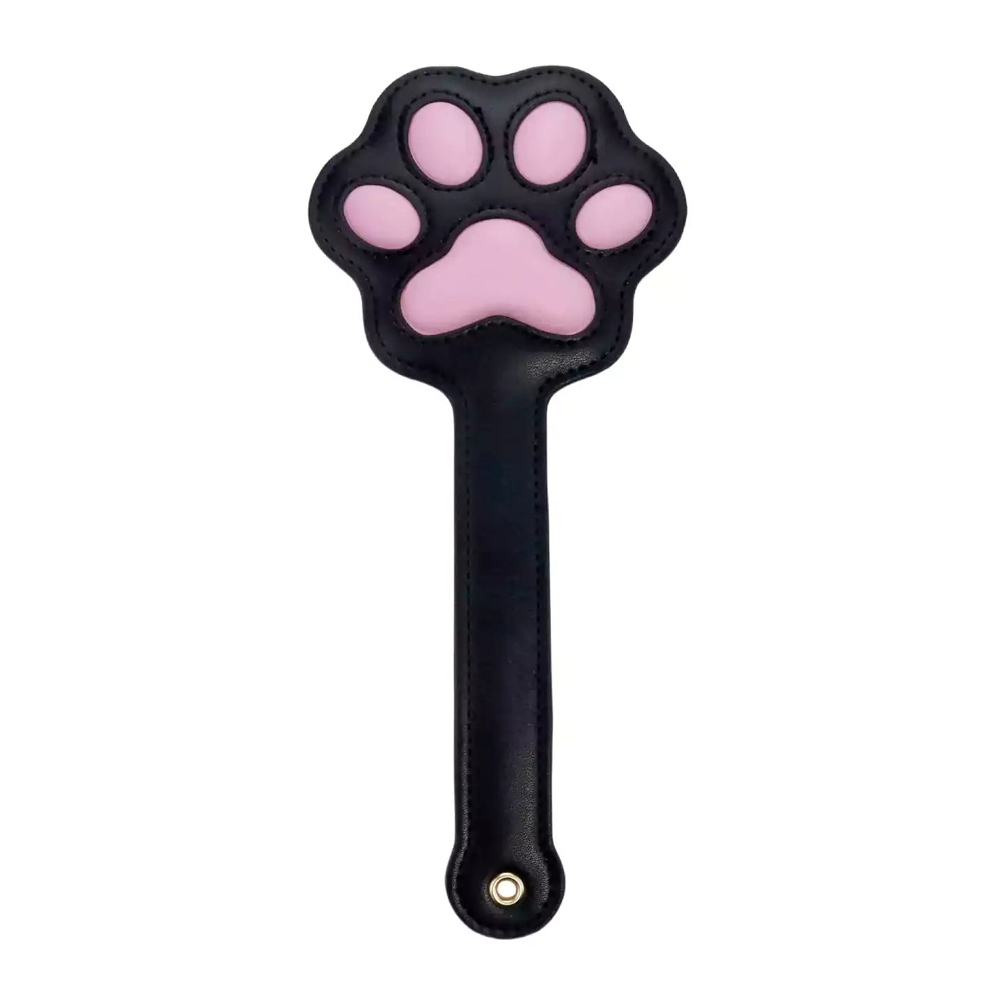 Black cat paw silicone spanking paddle front view