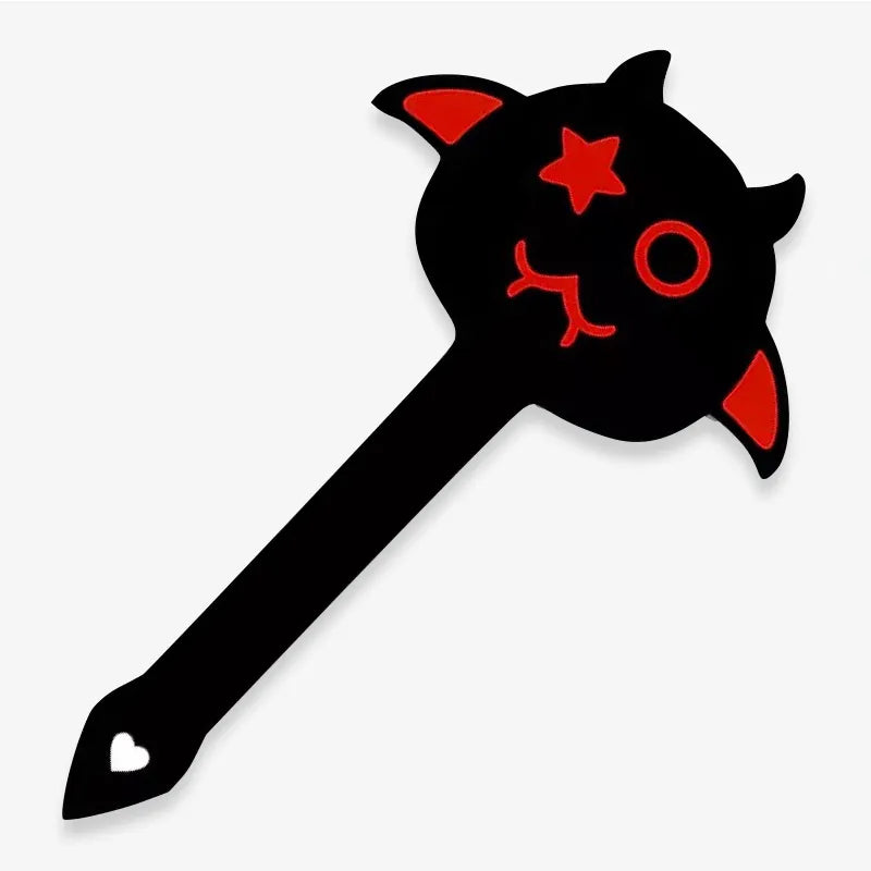Black Devil Acrylic Spanking Paddle full view glossy finish
