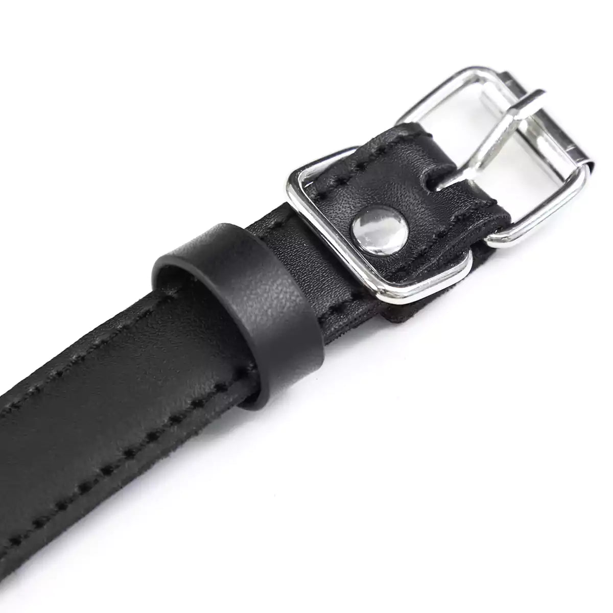 Black reversible phallic ball gag shown in a detailed product close-up