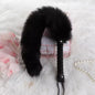 Black fox tail flogger full view