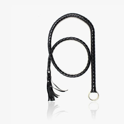 Glänzende und matte BDSM-Peitsche – Mehrschwänziger Ring mit zwei Oberflächen