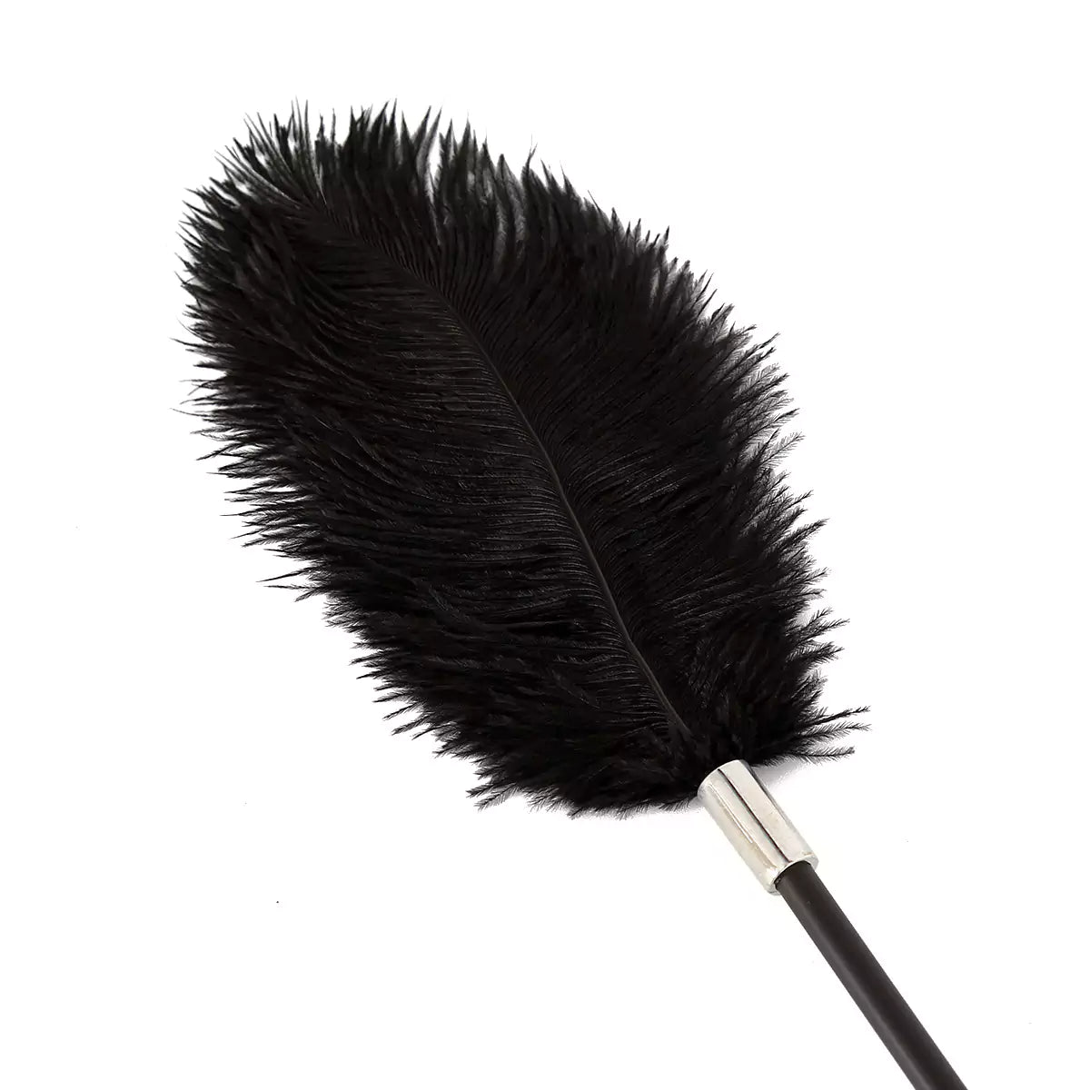 Black Lace Feather Tickler Crop feather end for aftercare sensory transition