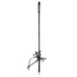 Front view of black lace riding crop showing full 25.6-inch length