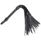 black multicolor faux leather flogger illustrating soft fluttering impact structure
