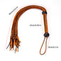 12-Tail Leather Flogger with Long Handle
