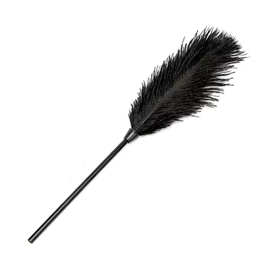 Black Ostrich Feather Tickler