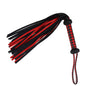 Black & Red Braided Faux Leather Flogger