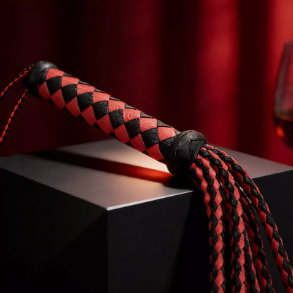 Black & Red Braided Nine-Tail Flogger