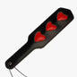 Black Red Heart Spanking Paddle — Heart Shape, Red Accents