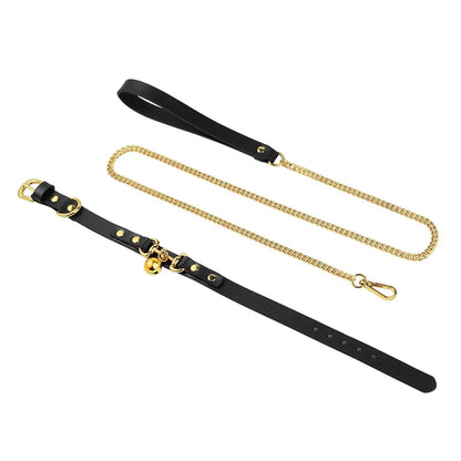 Studded faux leather collar laid flat showing structure and alignment