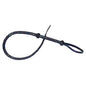 Black Textured Faux Leather Leaf Whip