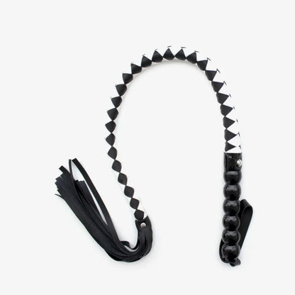Látigo BDSM con mango de cuentas — Cuentas acrílicas multi-cola