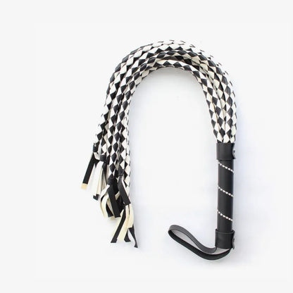 Black & White Braided Flogger