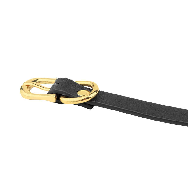 Close-up detail of the strap on the breathable silicone ball gag with air holes