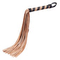 Brown Faux Leather Flogger with Black & Brown Handle