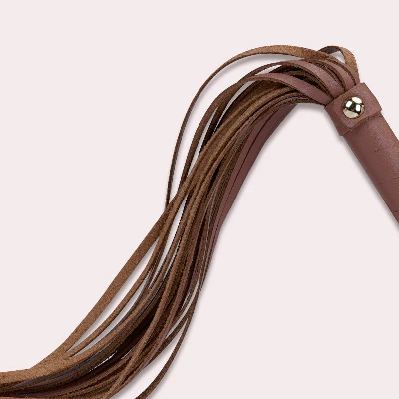 Brown Faux Leather Flogger with Long Tails