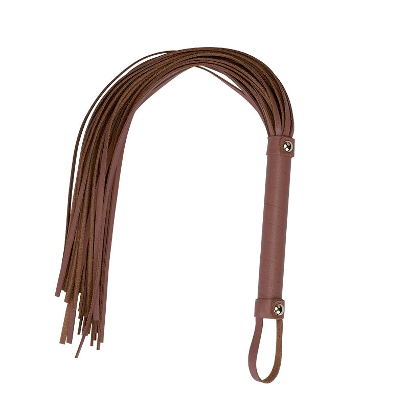 Brown Faux Leather Flogger with Long Tails
