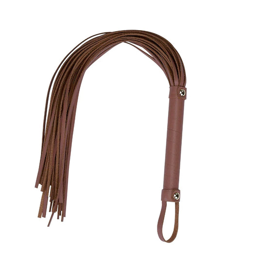 Brown Faux Leather Flogger with Long Tails
