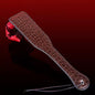 Brown dual-color snake pattern hand spanker paddle full view