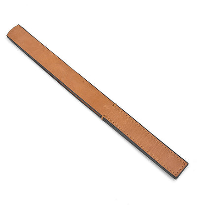 Pala de cuero vintage de triple capa - Gruesa, plena flor, sonido sordo, negra
