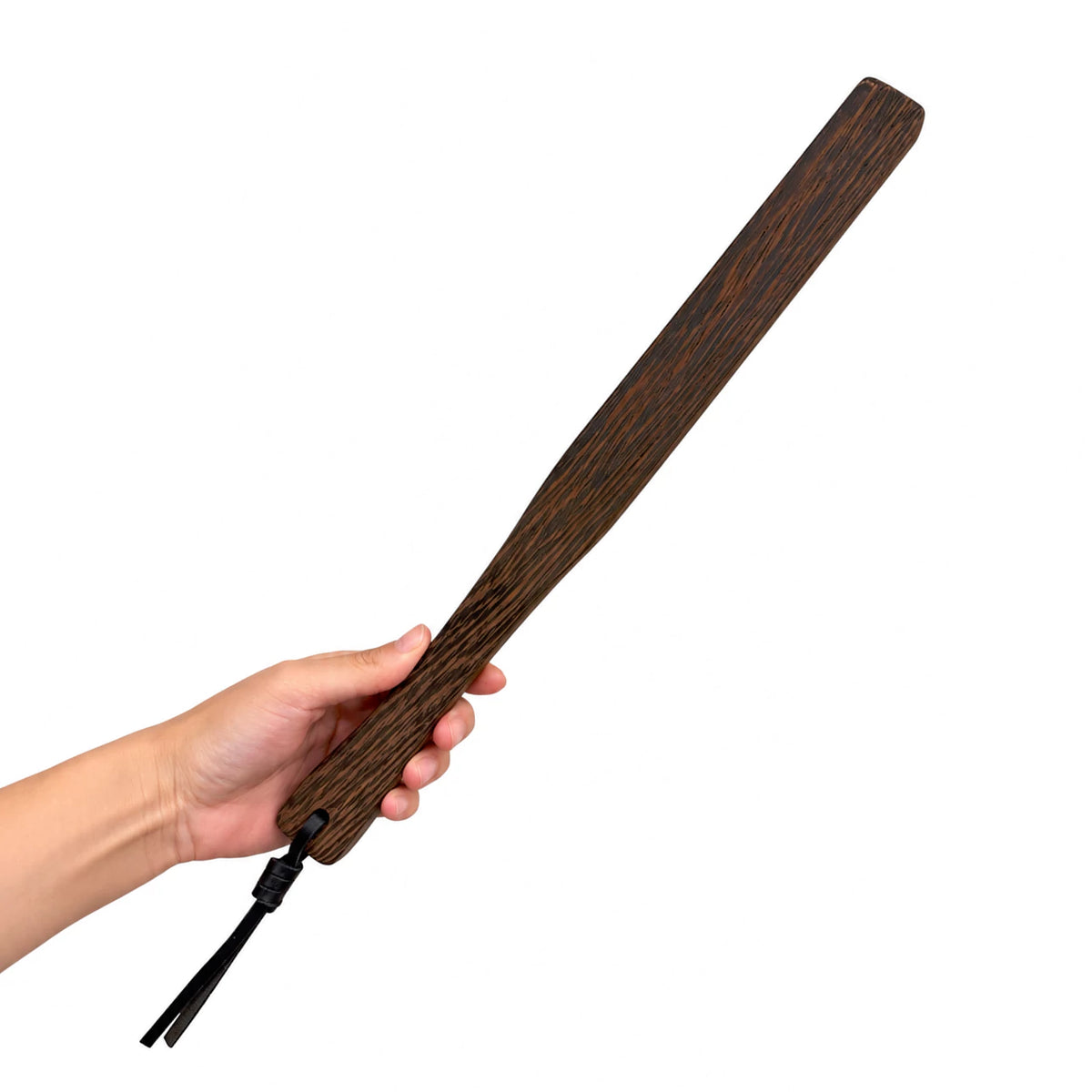 Chicken Wing Wood Rectangular Paddle with Leather Pendant
