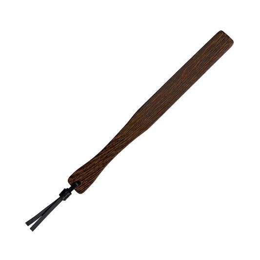 Chicken Wing Wood Rectangular Paddle with Leather Pendant