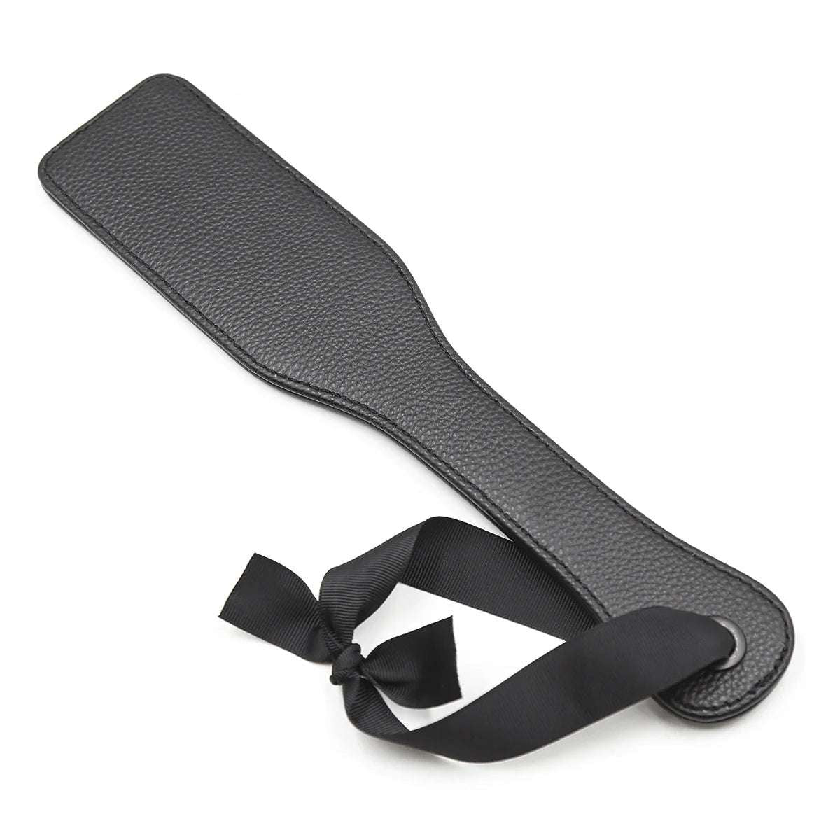 Slim black spanking paddle on white background
