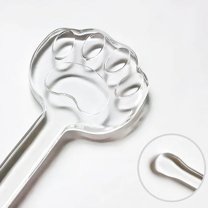 Clear Extra-Thick Acrylic Cat Paw Paddle