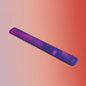 Purple to rose color-changing rule spanking paddle full view