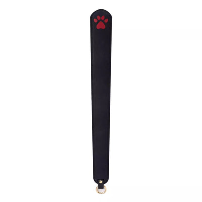 Black silicone cat paw BDSM paddle full view