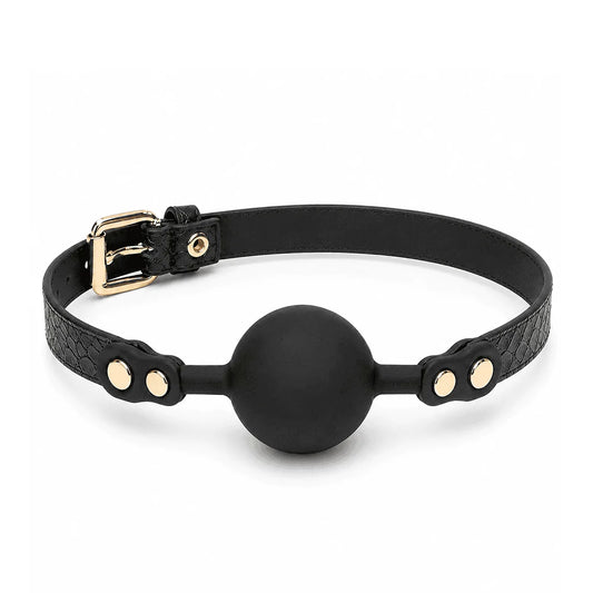 Croc Texture Silicone Ball Gag — Crocodile-Embossed