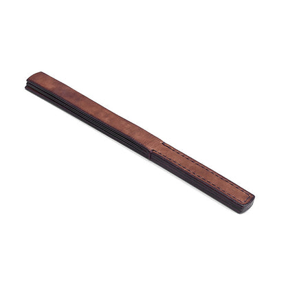 Pala de cuero vintage de triple capa - Gruesa, plena flor, sonido sordo, negra