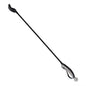 Front view of diamond-handle leather riding crop showing 24-inch length