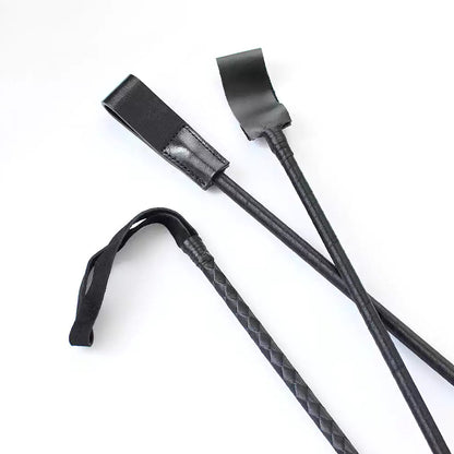Four head option comparison for diamond-handle leather riding crop