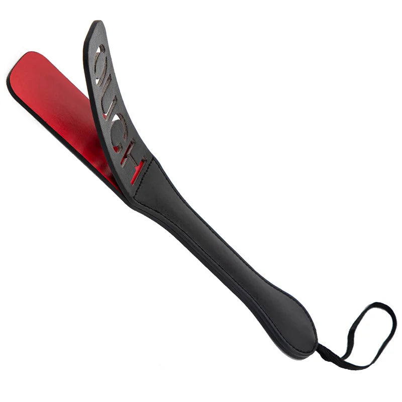 double-layer faux leather paddle showing flexible interior