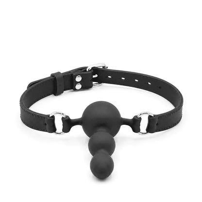 Mordaza de pene de doble uso — Boquilla de silicona alargada de 10 cm para restricción oral profunda y juego de humillación