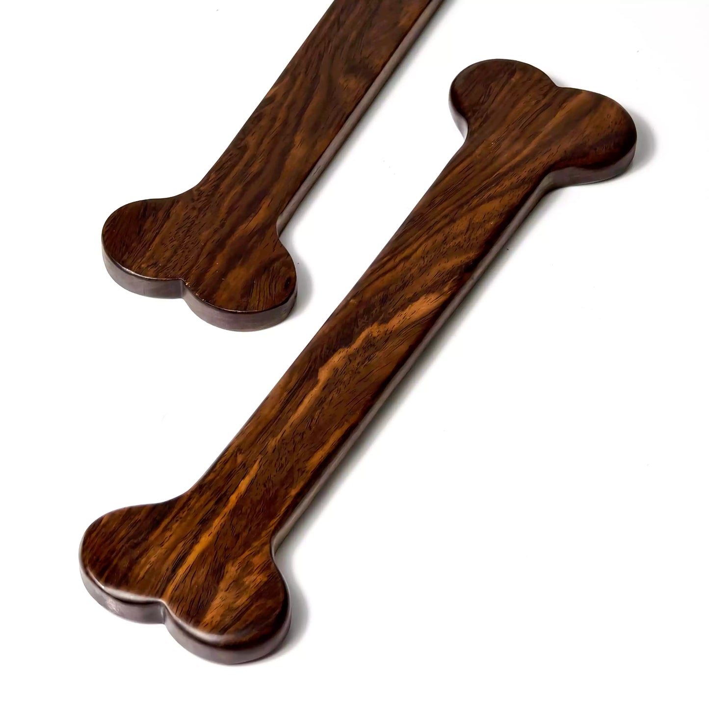 Ebony Bone Discipline Ruler — Bone-Shaped Solid Ebony