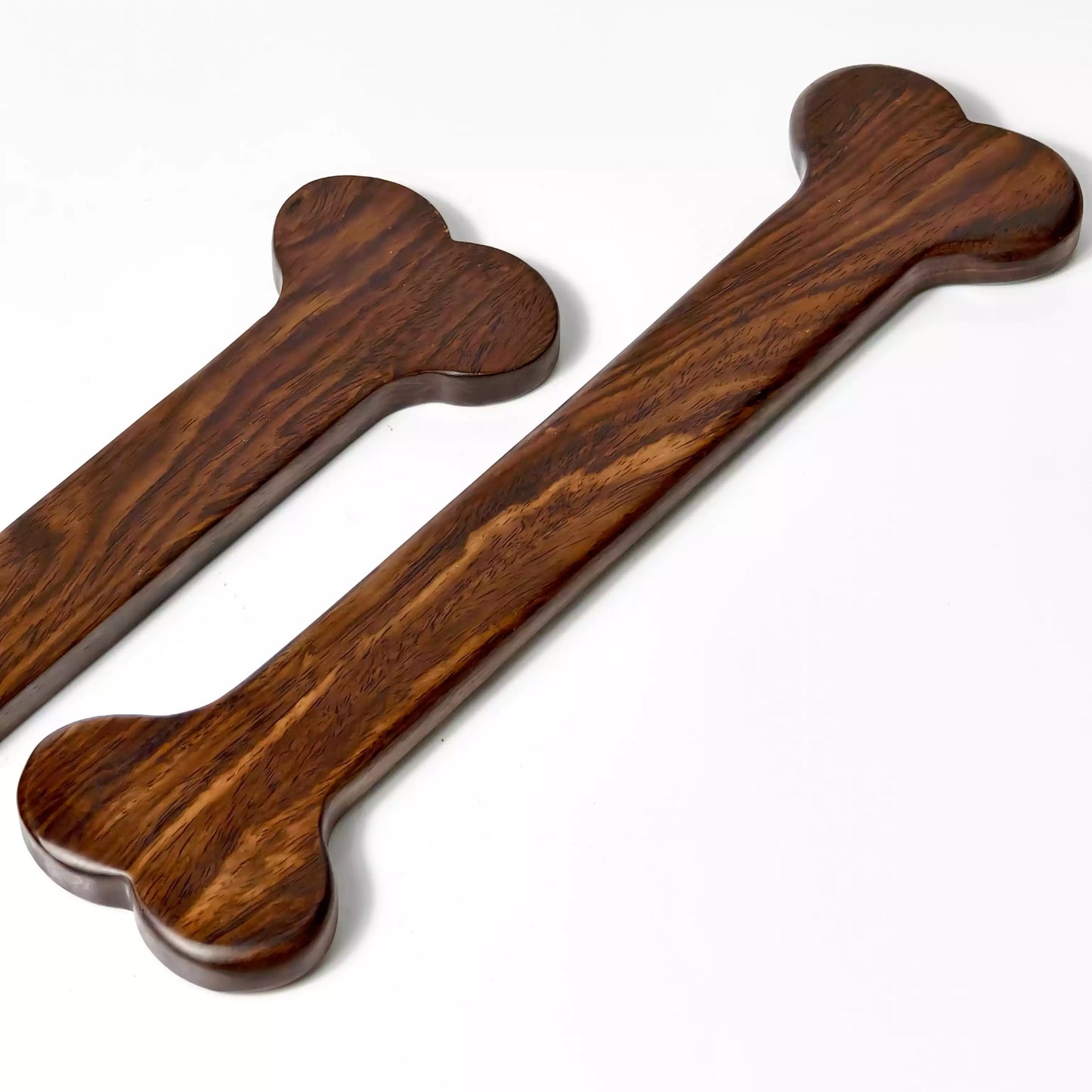 Ebony Bone Discipline Ruler — Bone-Shaped Solid Ebony