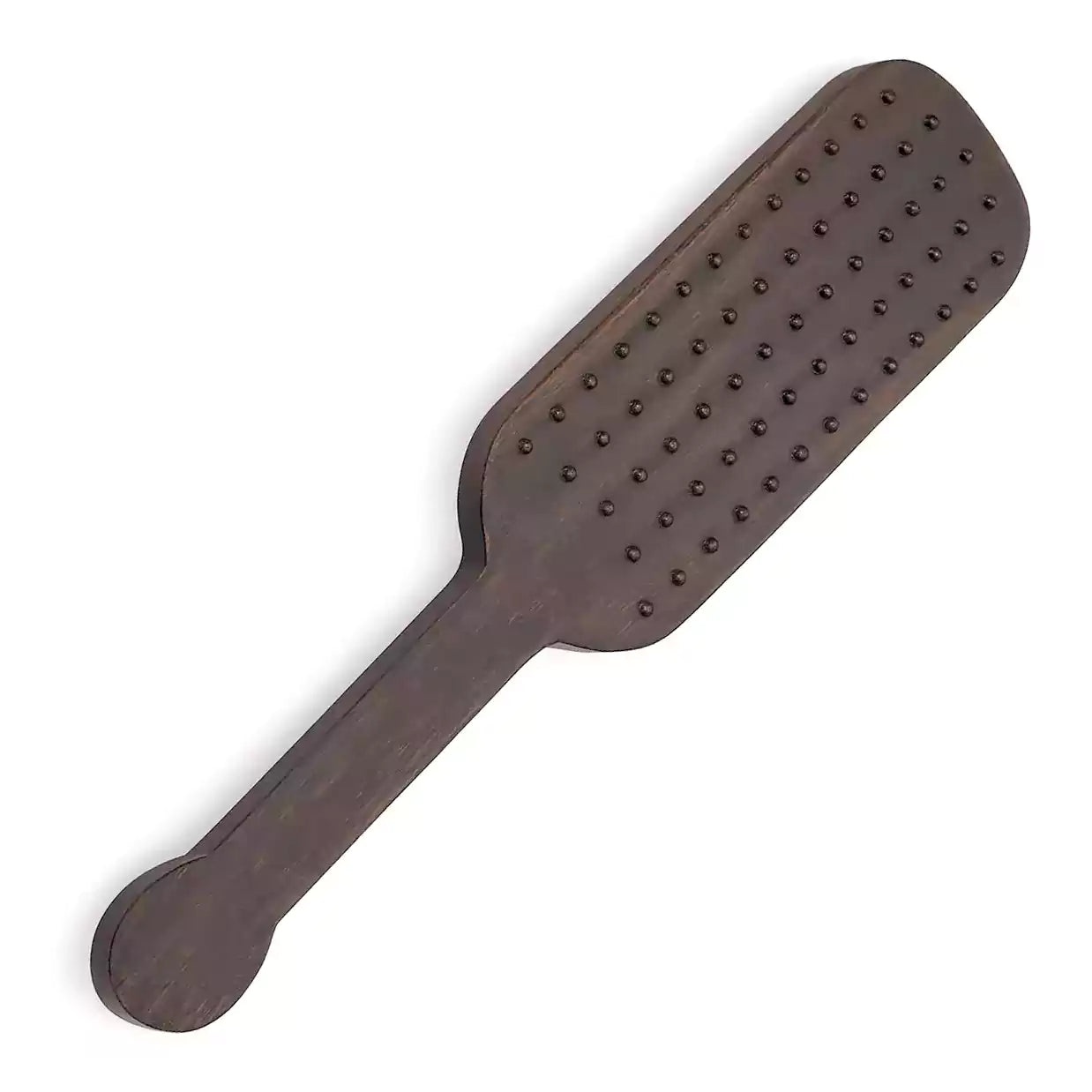 Ebony Dot Texture Spanking Paddle round face