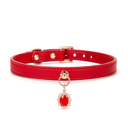 Elegante Edelstein-Lederhalsbänder mit Anhänger