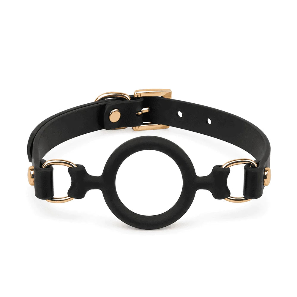 Horusauge-Ringknebel — Offener Silikonring 4 cm Schwarz oder Rot mit symbolischem Horusauge-Design
