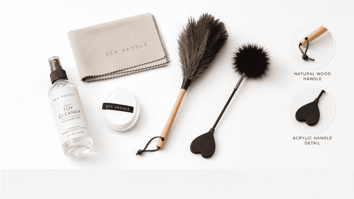 Feather ticklers care setup with gentle cleaning and dry storage.