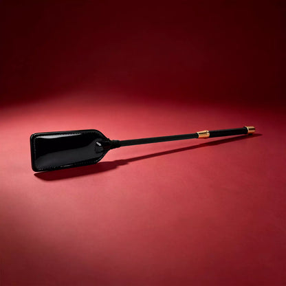 Glossy Black Long-Handle Paddle Crop