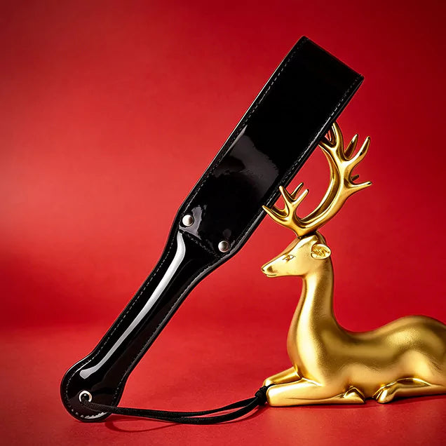 Glossy Black PU Double-Layer Paddle Collection