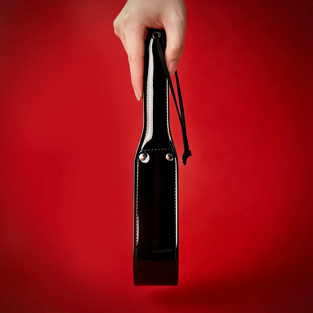 Glossy Black PU Double-Layer Paddle Collection