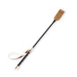 Gold metallic riding crop on white background showing full 20.5-inch length