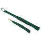 green two-piece leather BDSM flogger set with detachable mini flogger